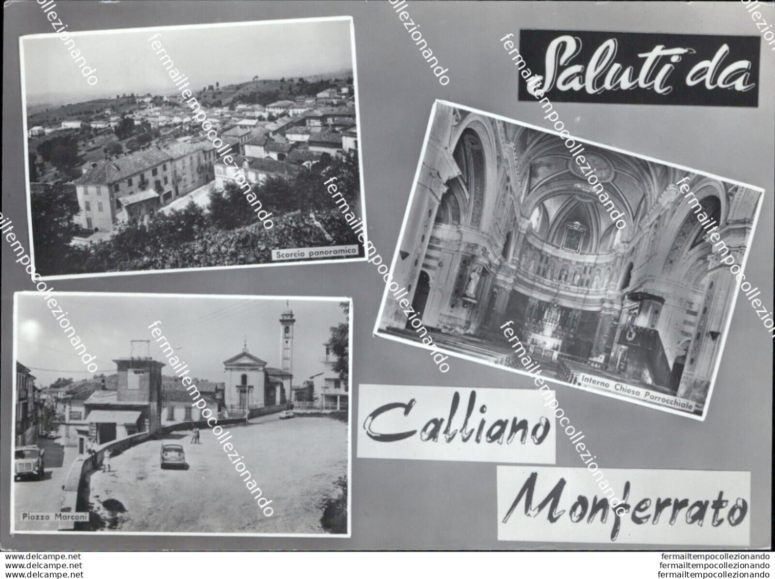 Au348 Cartolina Saluti Da Calliano Monferrato Provincia Di Asti - Asti