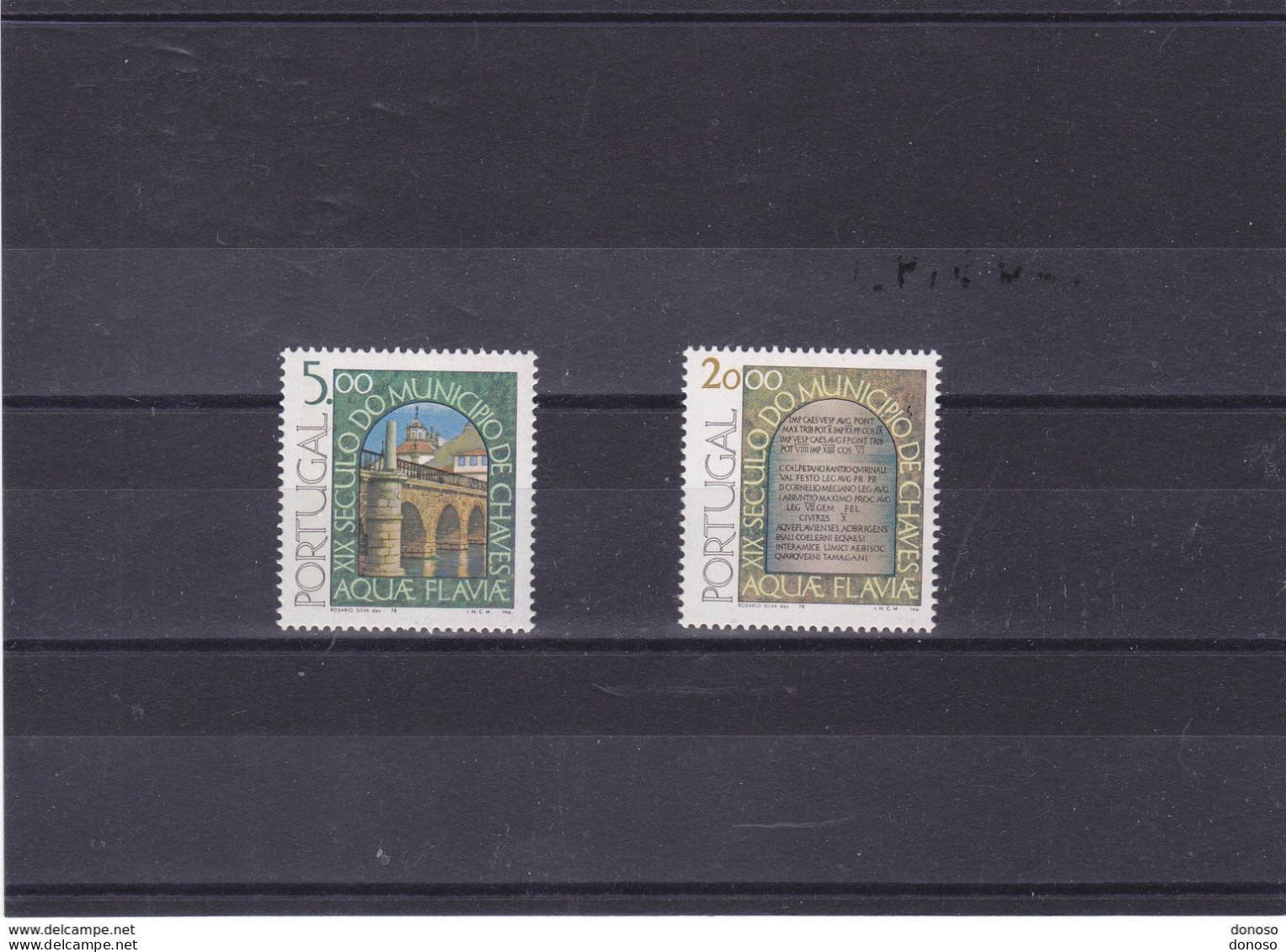 PORTUGAL 1978 CHAVES, PONT TRAJAN Yvert 1385-1386, Michel 1405-1406 NEUF** MNH Cote 4 Euros - Neufs