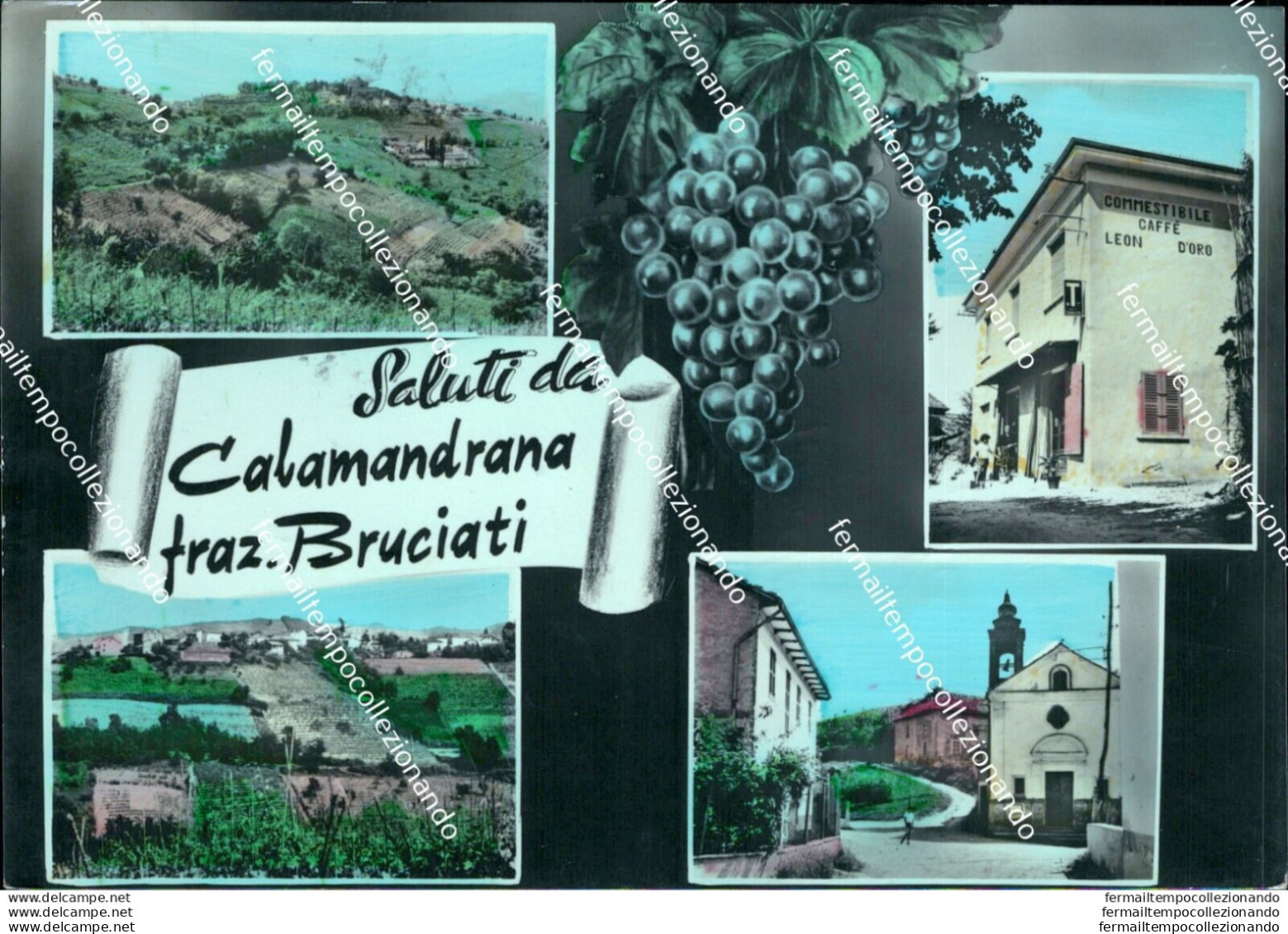 Bi29 Cartolina Saluti Da Calamandrana Fraz Bruciati Provincia Di Asti - Asti