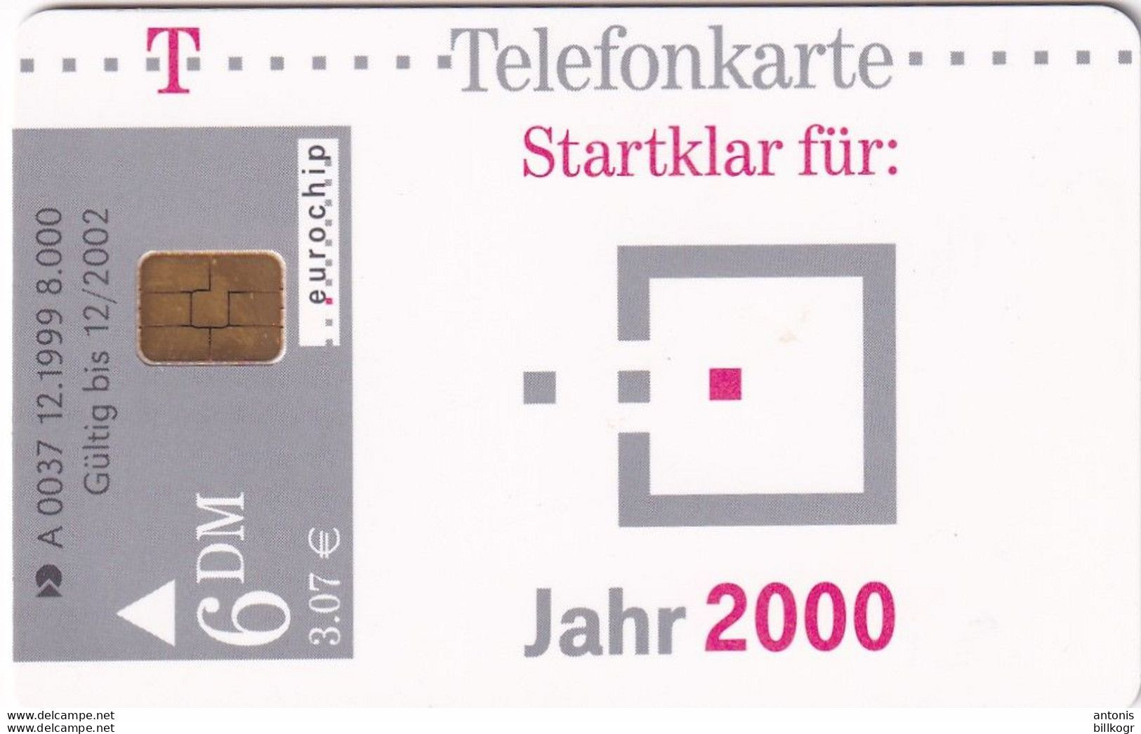 GERMANY - Startklar Für Jahr 2000(A 0037), Tirage 8000, 12/99, Mint - A + AD-Series : D. Telekom AG Advertisement