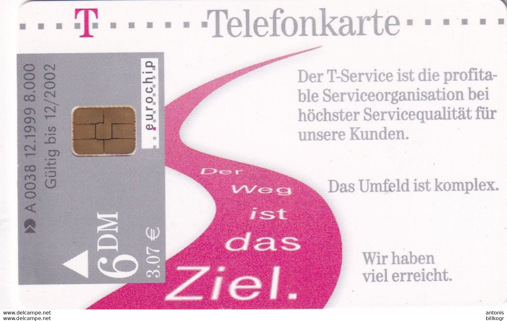 GERMANY - T-Service/Chance Im Wandel(A 0038), Tirage 8000, 12/99, Mint - A + AD-Series : D. Telekom AG Advertisement