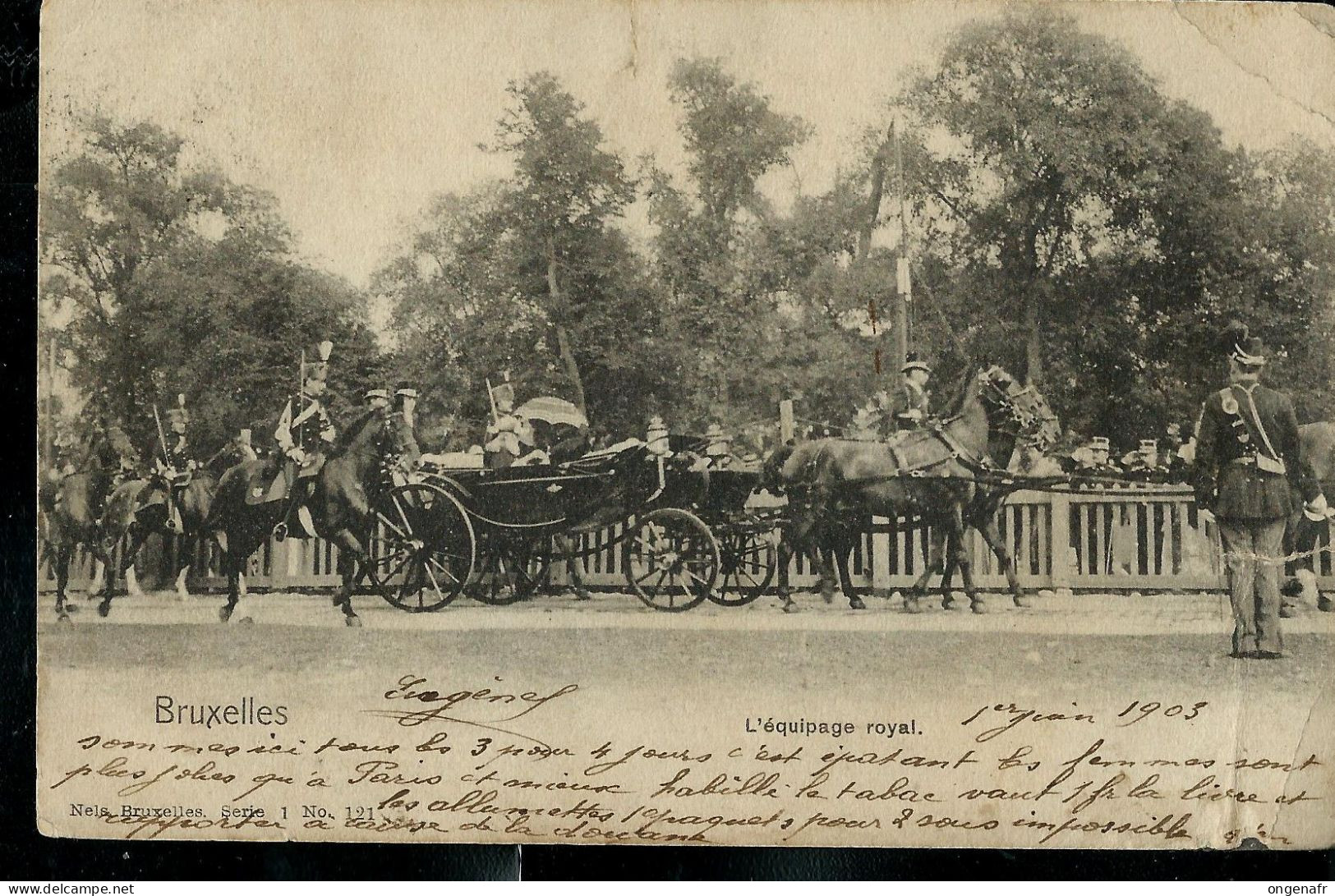 L'équipage Royal   - Obl. ANVERS (STATION ) 02/06/1903 - Personnages Célèbres