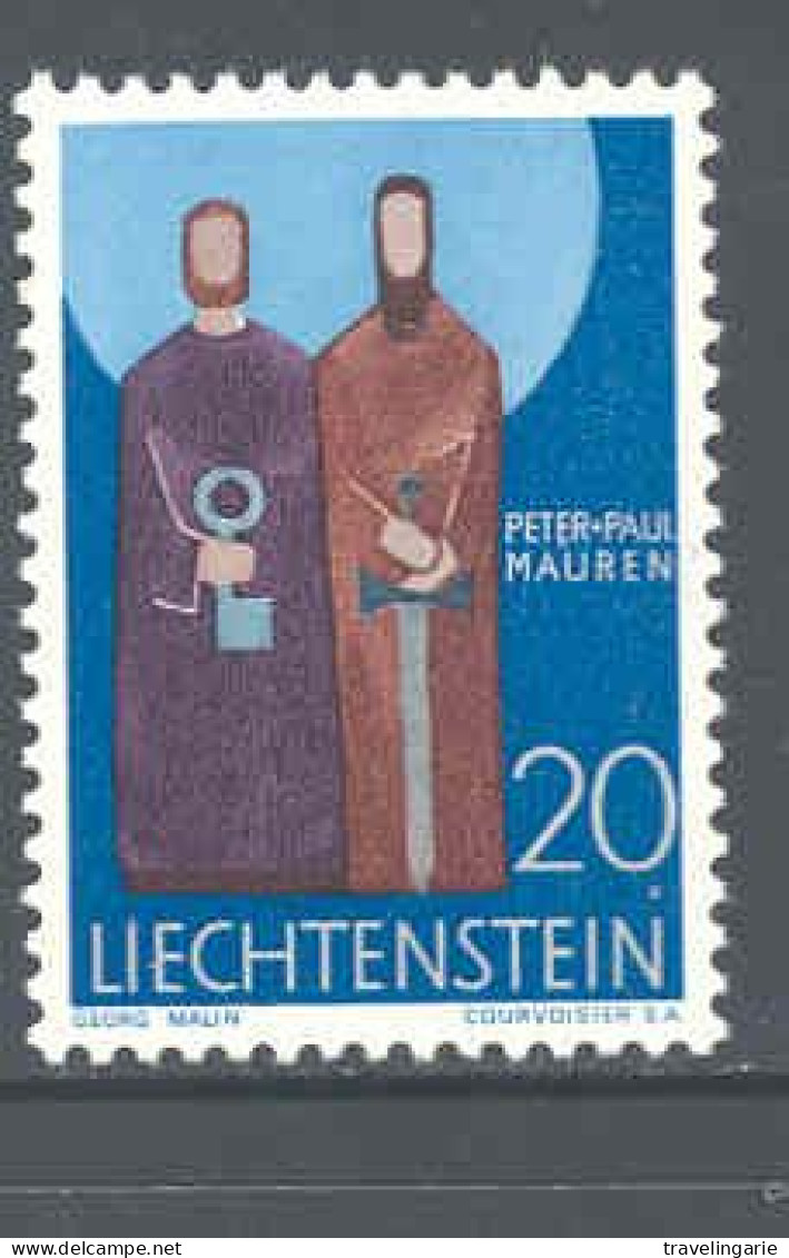 Liechtenstein 1967-71 Saint Peter And Paul ** MNH - Christianisme