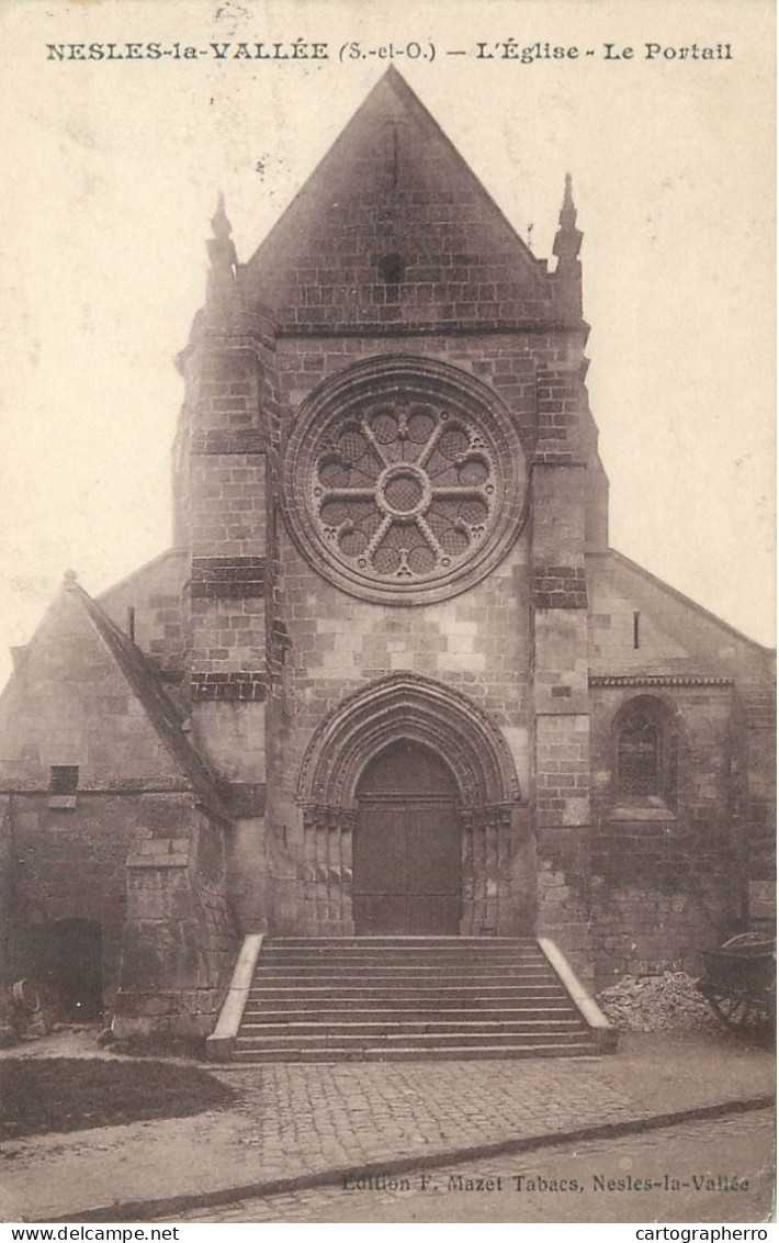 Postcard France Nesles La Vallee Eglise - Other & Unclassified