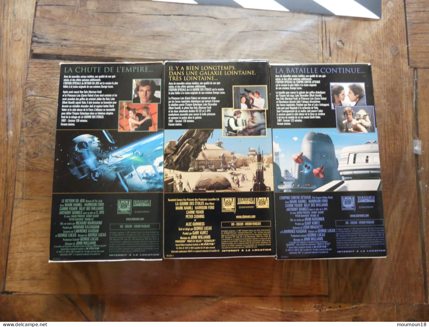 Coffret 3 Vidéo-cassettes VHS Secam La Trilogie Star Wars 1997