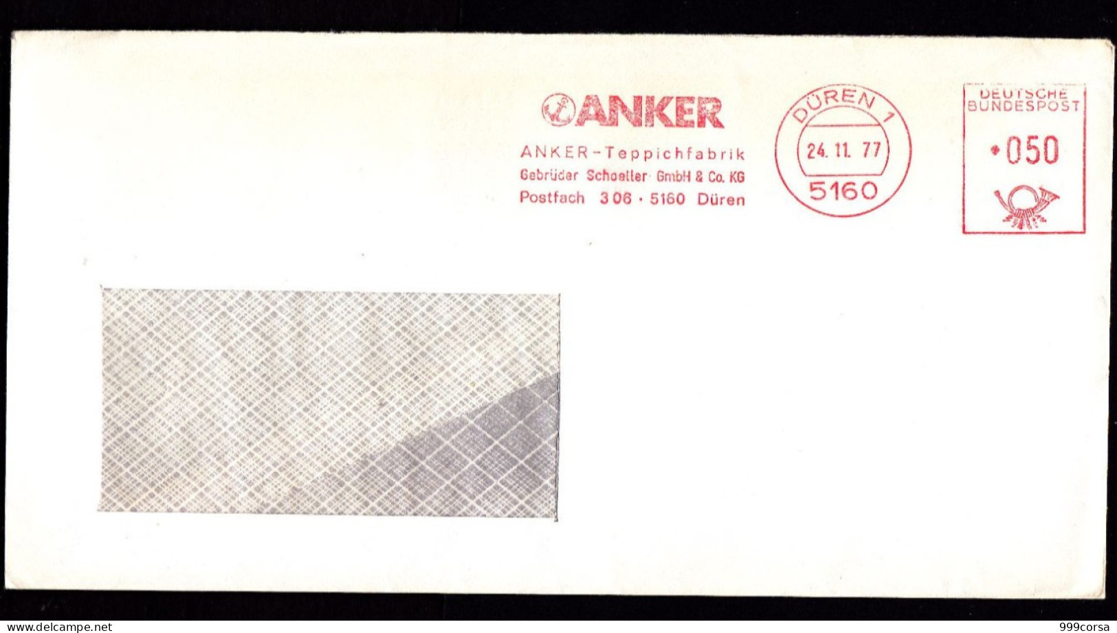 Industria,Tessili, Anker Teppichfabrik,Duren,Teppich Kibek,Elmshorn, Germania,ema,meter,freistempel (DZ) - Franking Machines (EMA)