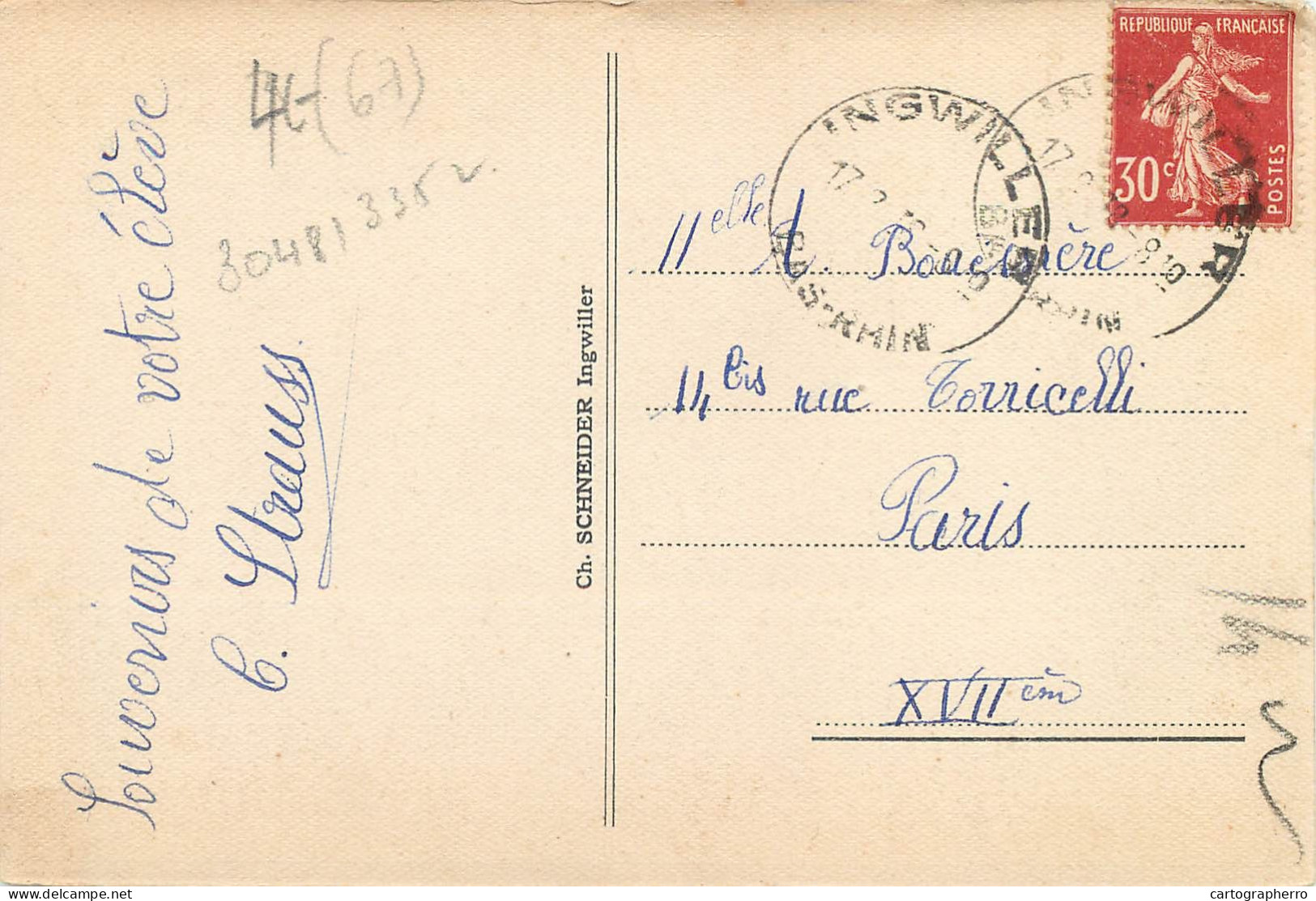 Postcard France Ingwiller Asile Du Neuenberg - Other & Unclassified