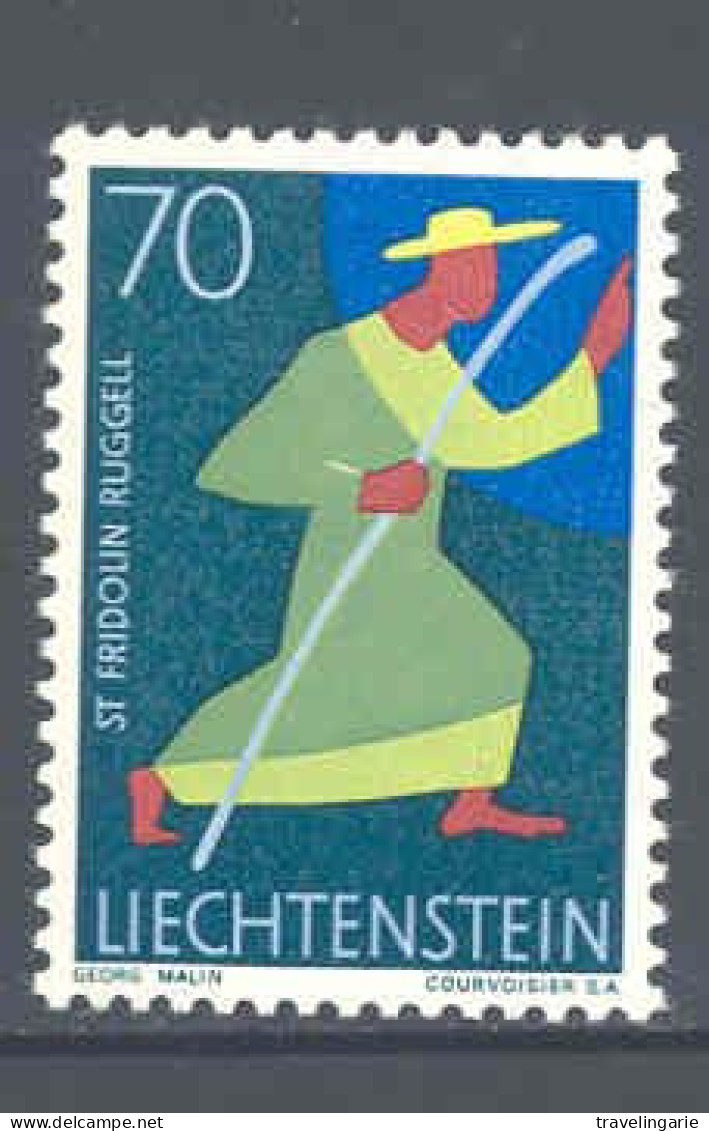 Liechtenstein 1967-71 Saint Fridolin (Rugell) ** MNH - Christianisme