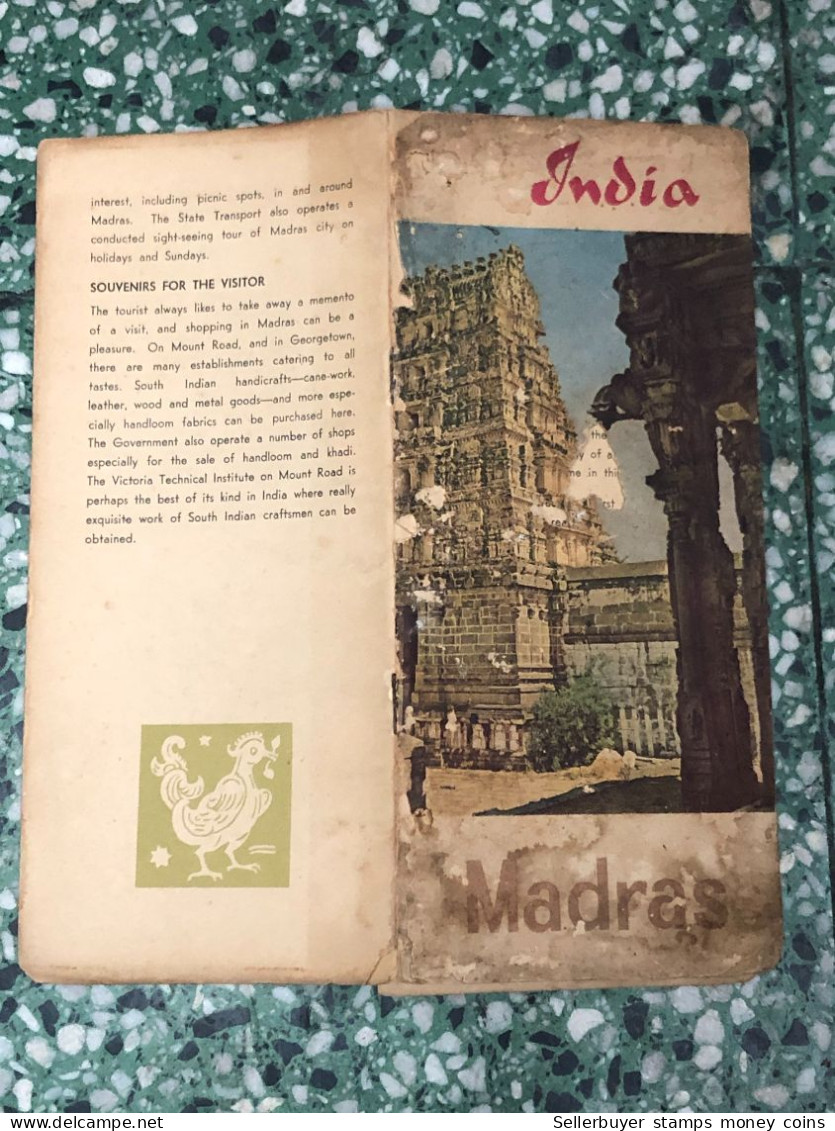 World Maps Old-ansia Madras Year Before 1975-1 Pcs - Cartes Topographiques