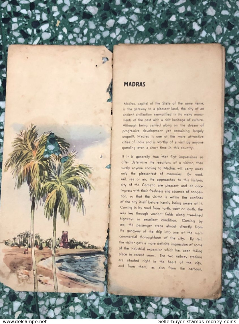 World Maps Old-ansia Madras Year Before 1975-1 Pcs - Topographical Maps