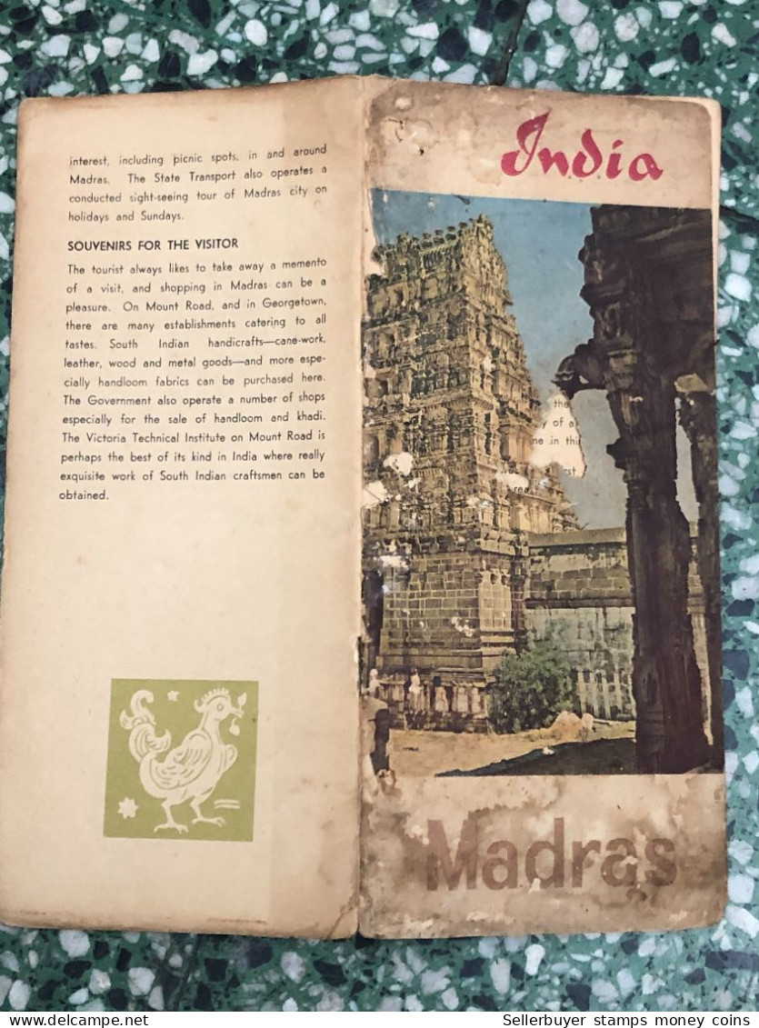 World Maps Old-ansia Madras Year Before 1975-1 Pcs - Cartes Topographiques