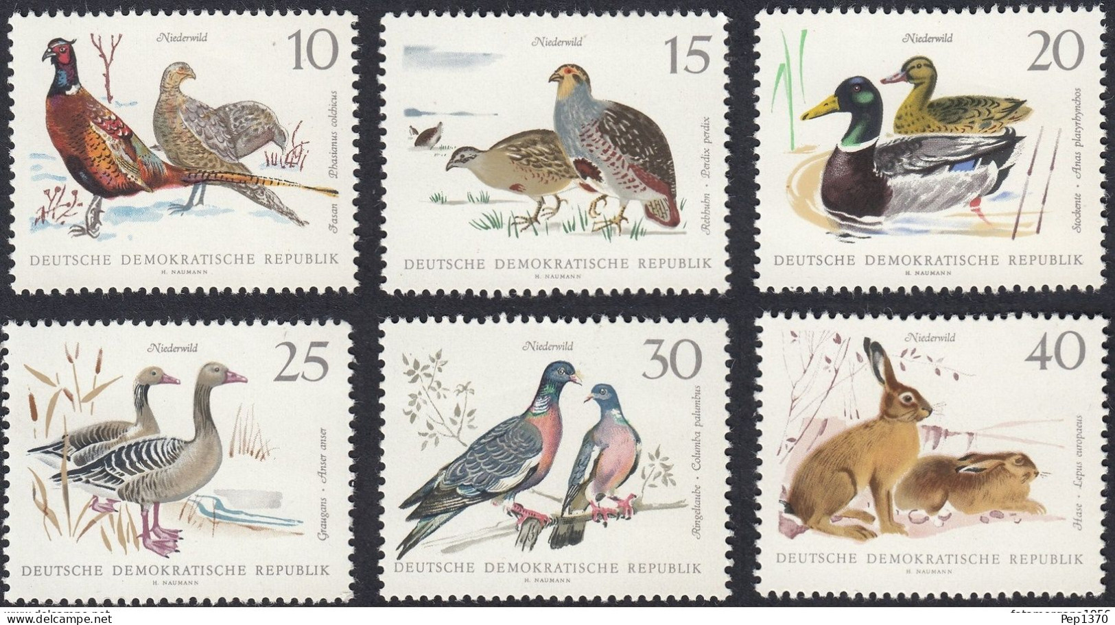 REPUBLICA DEMOCRATICA ALEMANA - DDR 1968 - ANIMALES DE CAZA - YVERT 1053/1058** - Unused Stamps