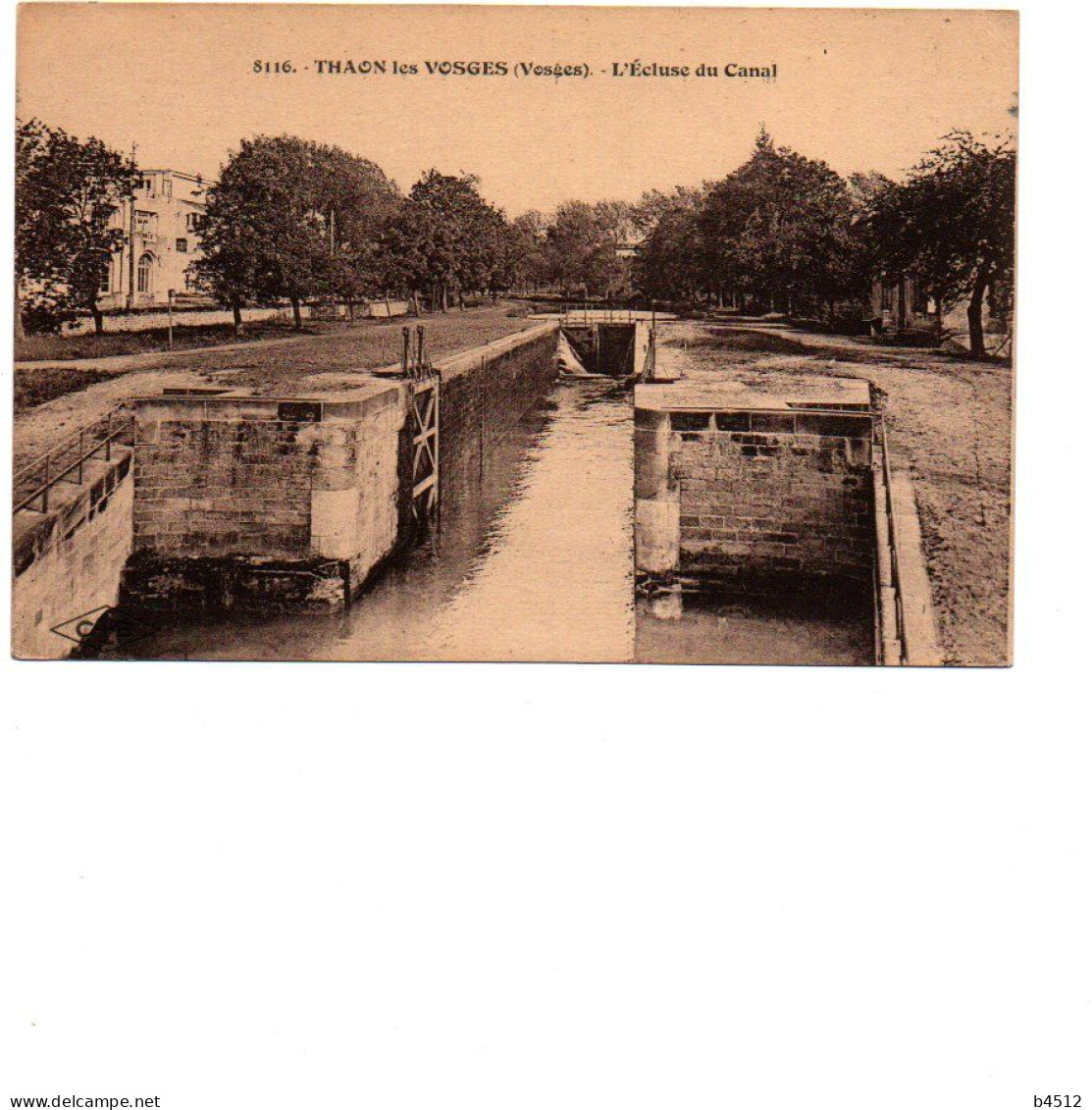 88 THAON Les VOSGES L'écluse Du Canal , Canaux , Navigation Fluviale 1924 - Thaon Les Vosges