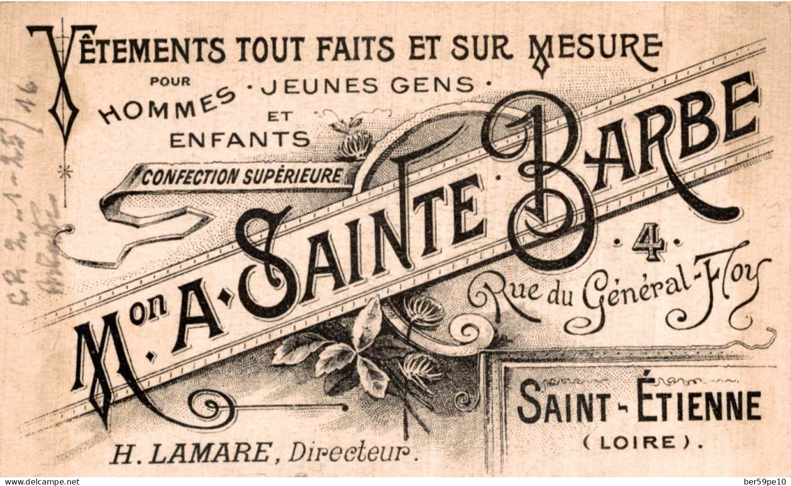 CHROMO MAISON A. SAINTE BARBE VETEMENTS A SAINT-ETIENNE LE LOUP ET LE CHIEN - Sonstige & Ohne Zuordnung