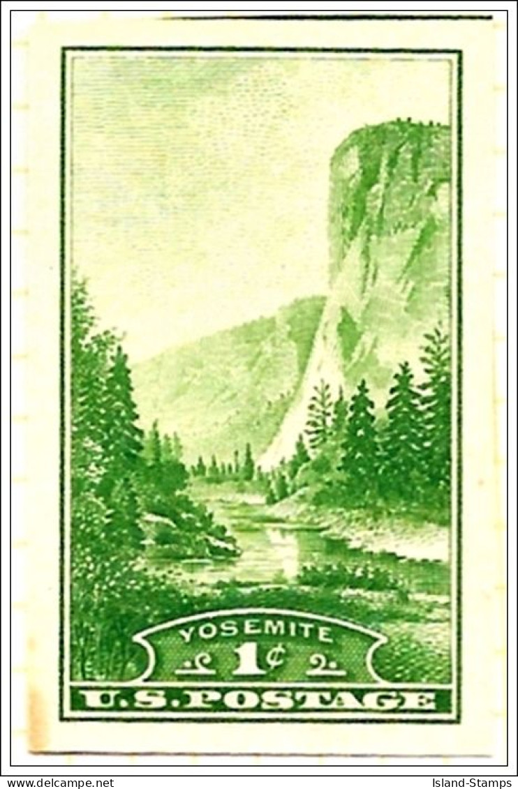 # 751a - 1934 1c Yosemite, Imperf Single - Nuevos