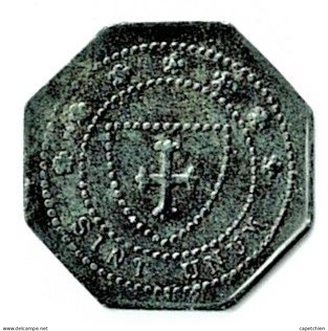 PETIT JETON En ZINC A DETERMINER / DIEU PROTEGE LA FRANCE / SINT UNUM / 23 Mm / 3.19g - Royal / Of Nobility