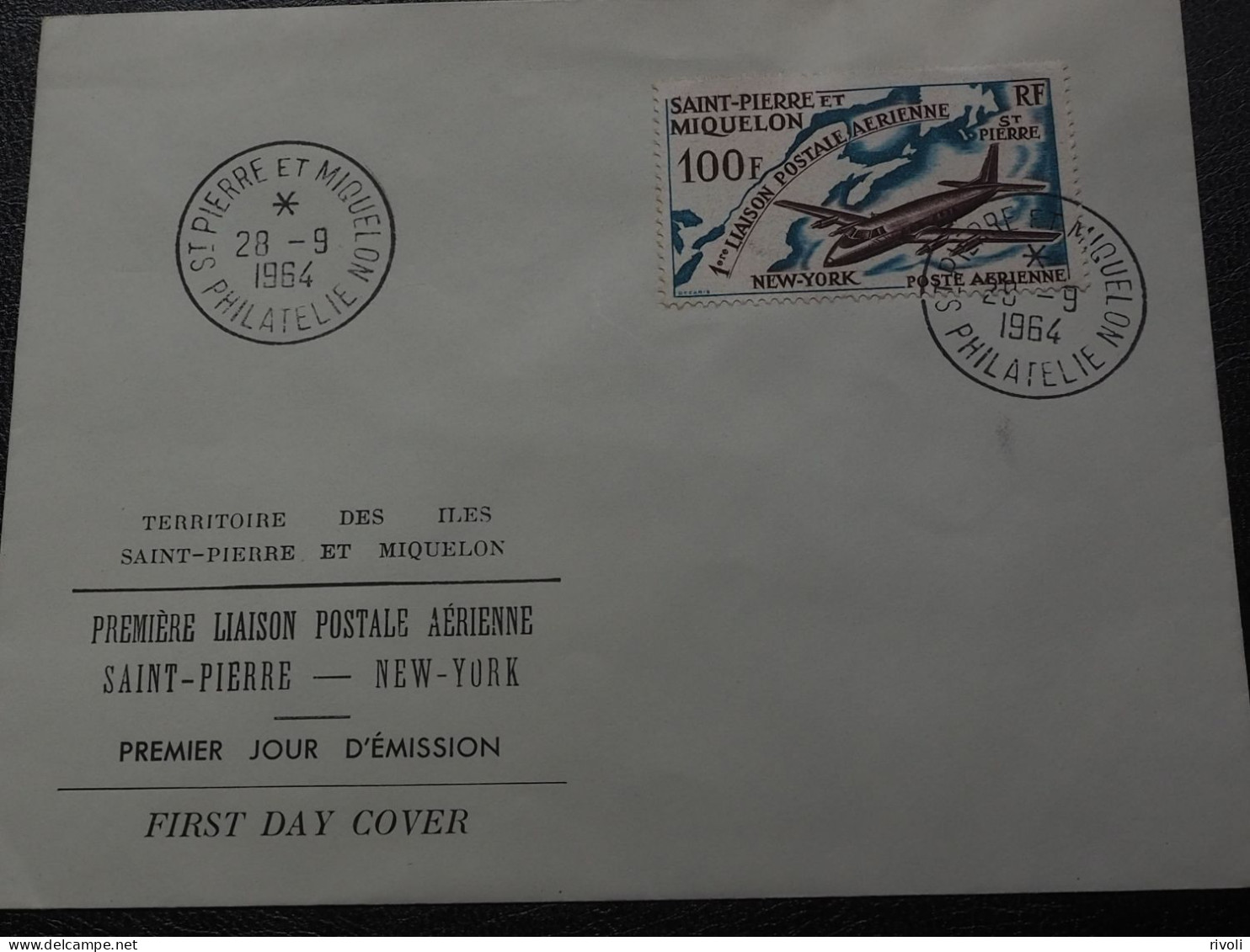 St. Pierre & Miquelon 1964 Airmail Poste Aerienne Mi#407 - Cartas & Documentos