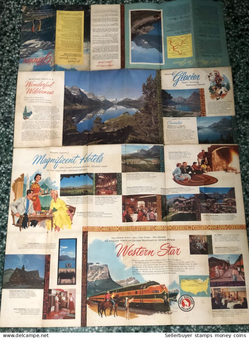 World Maps Old-glacier National Park Year Before 1975-1 Pcs - Cartes Topographiques