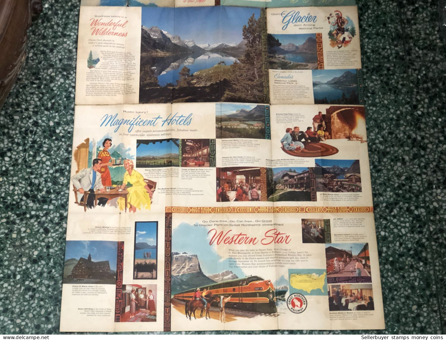 World Maps Old-glacier National Park Year Before 1975-1 Pcs - Cartes Topographiques