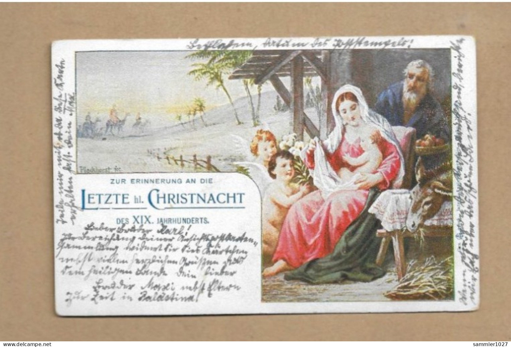 Los Vom 16.05 -  Weihnachtskarte Aus Jerusalem  Nach Wien 1899 - Lettres & Documents