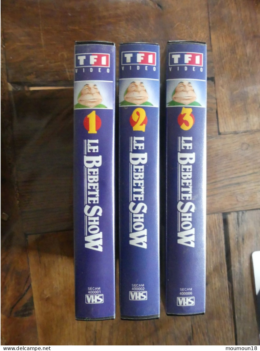 Lot 3 Vidéo-cassettes VHS Secam Le Bebete Show N° 1 à 3 TF1 VIDEO 1988 - Other & Unclassified
