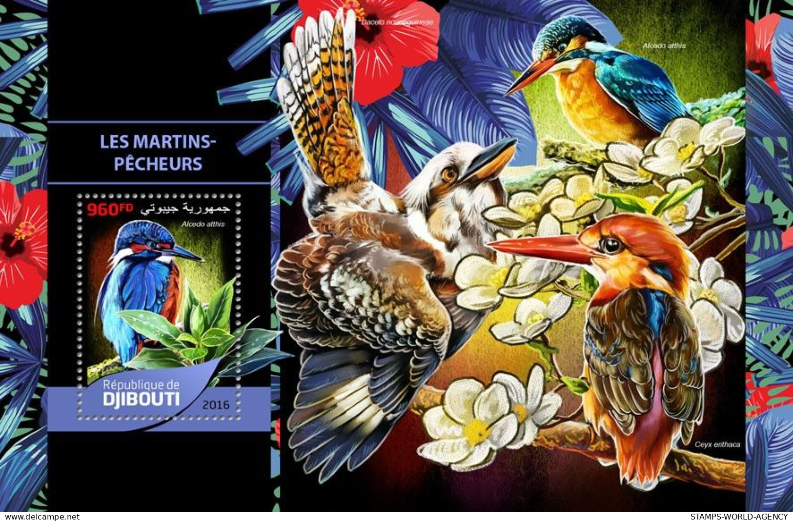 ( 250 21) - 2016- DJIBOUTI - KINGFISHERS                1V  MNH** - Autres & Non Classés