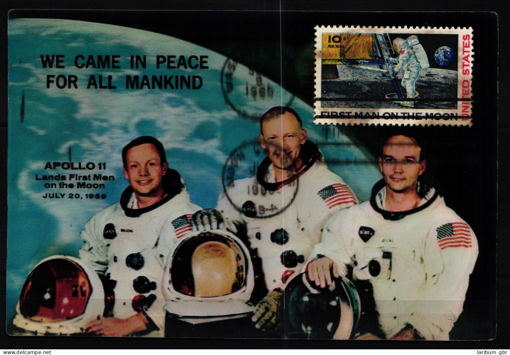USA 990 Auf Holgramm-Karte Apollo 11 Mondlandung #NF813 - Altri & Non Classificati