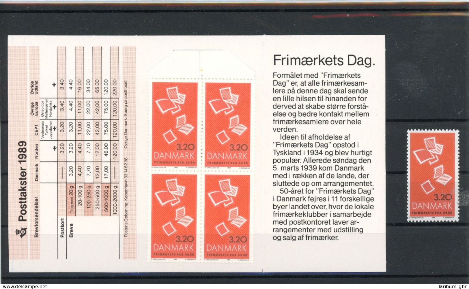 Dänemark M-Heft 960 Postfrisch Tag Der Briefmarke #JT741 - Autres & Non Classés