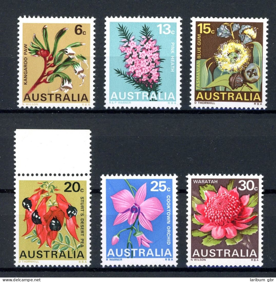 Australien 398-403 Postfrisch Blumen, Blüten #HC088 - Sonstige & Ohne Zuordnung