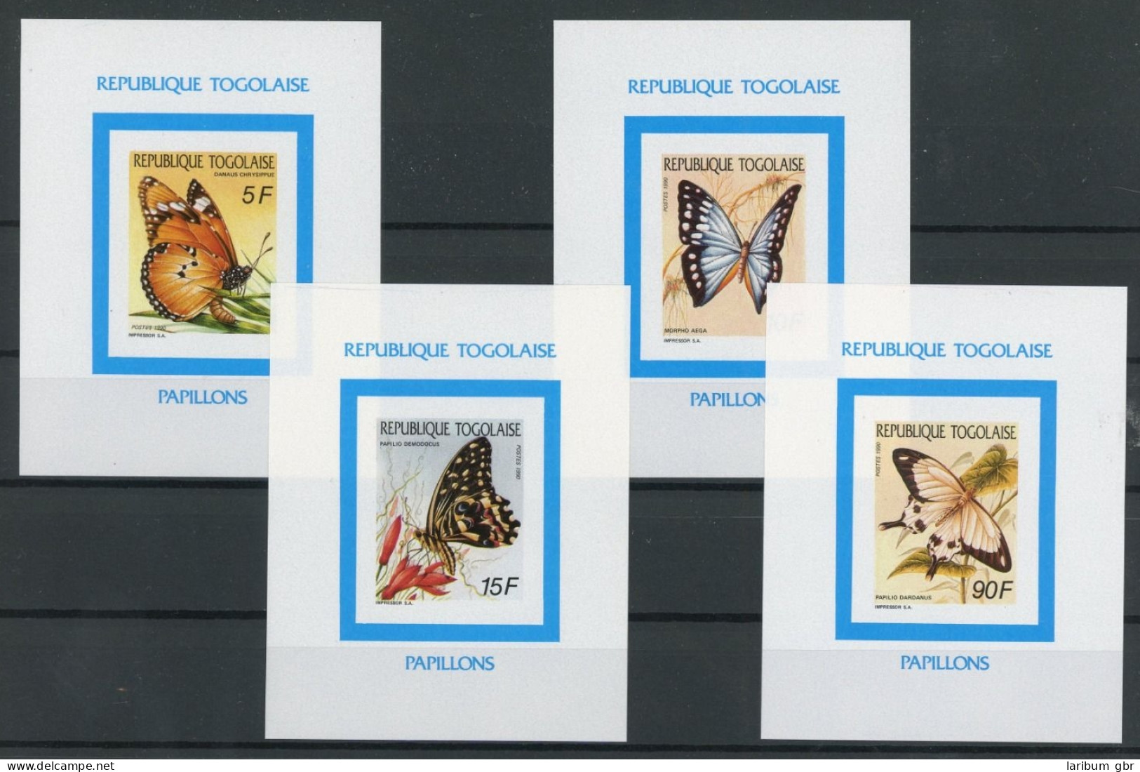 Togo Einzelblöcke 2162-2165 Postfrisch Schmetterling #JT762 - Togo (1960-...)