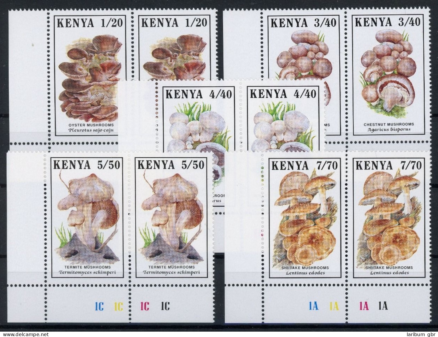 Kenia Paare 486-490 Postfrisch Pilze #JQ979 - Kenya (1963-...)
