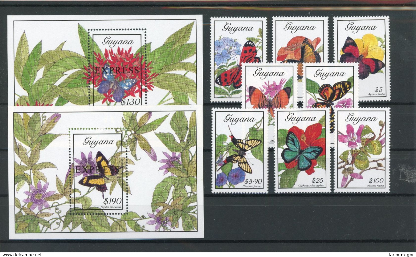 Guyana 3039-3046, Block 53-54 Postfrisch Schmetterling #JT783 - Guyana (1966-...)