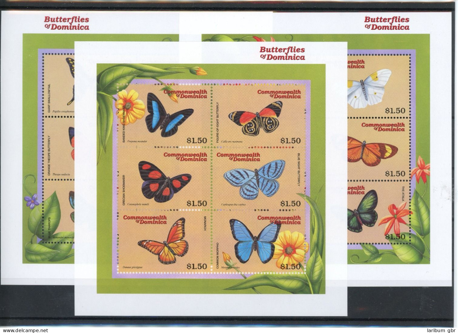 Dominica Klb. 2831-2848, Block 396-398 Postfrisch Schmetterling #JT749 - Dominica (1978-...)