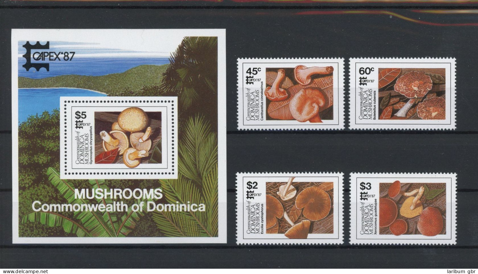 Dominica 1036-1039, Block 120 Postfrisch Pilze #JO689 - Dominica (1978-...)