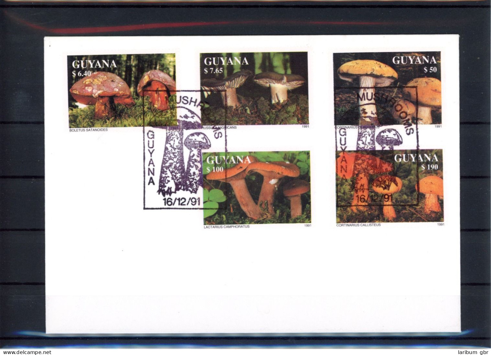 Guyana 3680-3684, Block 142-143 Pilze Ersttagesbrief/FDC #JR628 - Guyana (1966-...)