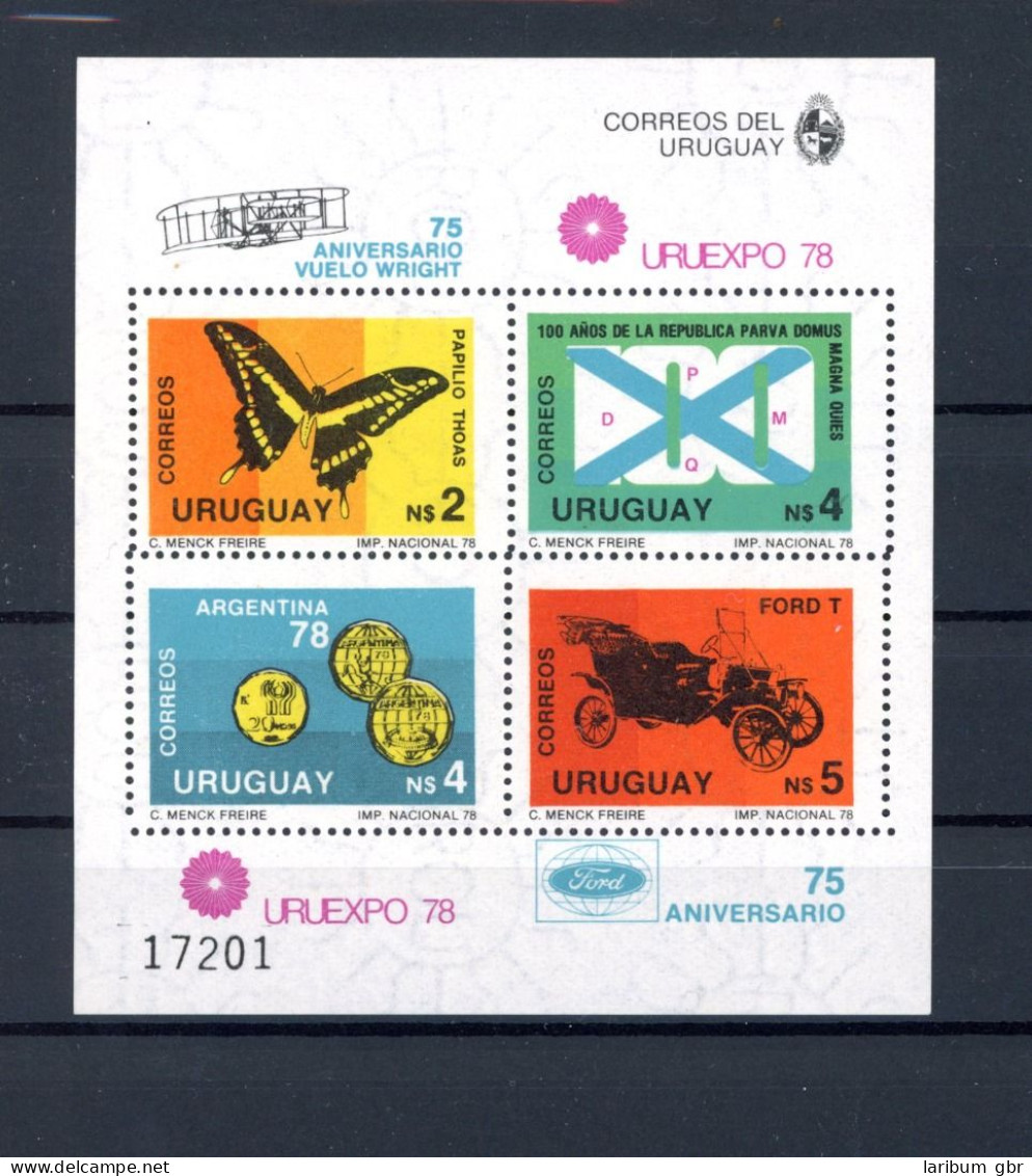 Uruguay Block 40 Postfrisch Briefmarkenausstellung #JQ894 - Autres & Non Classés