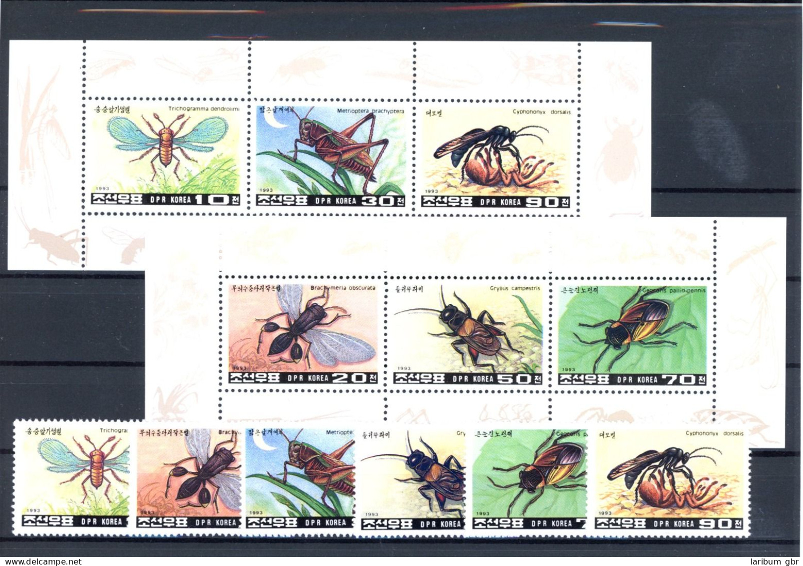 Korea 3413-3418, Klb. Postfrisch Insekten #JT889 - Corée Du Nord