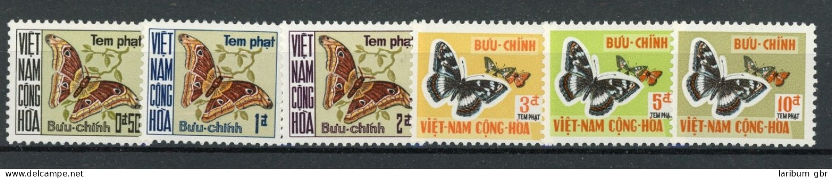 Vietnam Süd Portomarken 15-20 Postfrisch Schmetterling #JT930 - Viêt-Nam