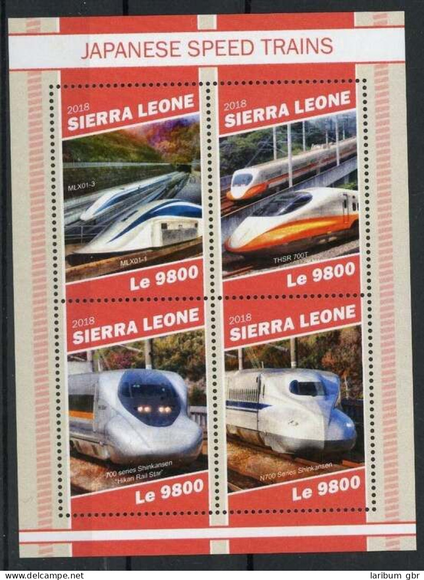 Sierra Leone KB Mit 10579-82 Postfrisch Eisenbahn, Shinkansen #HE923 - Sierra Leone (1961-...)