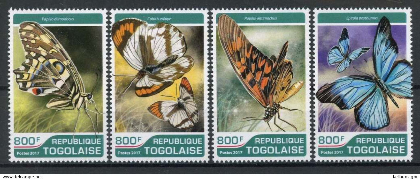 Togo Einzelmarken 8049-52 Postfrisch Schmetterling #HF463 - Togo (1960-...)
