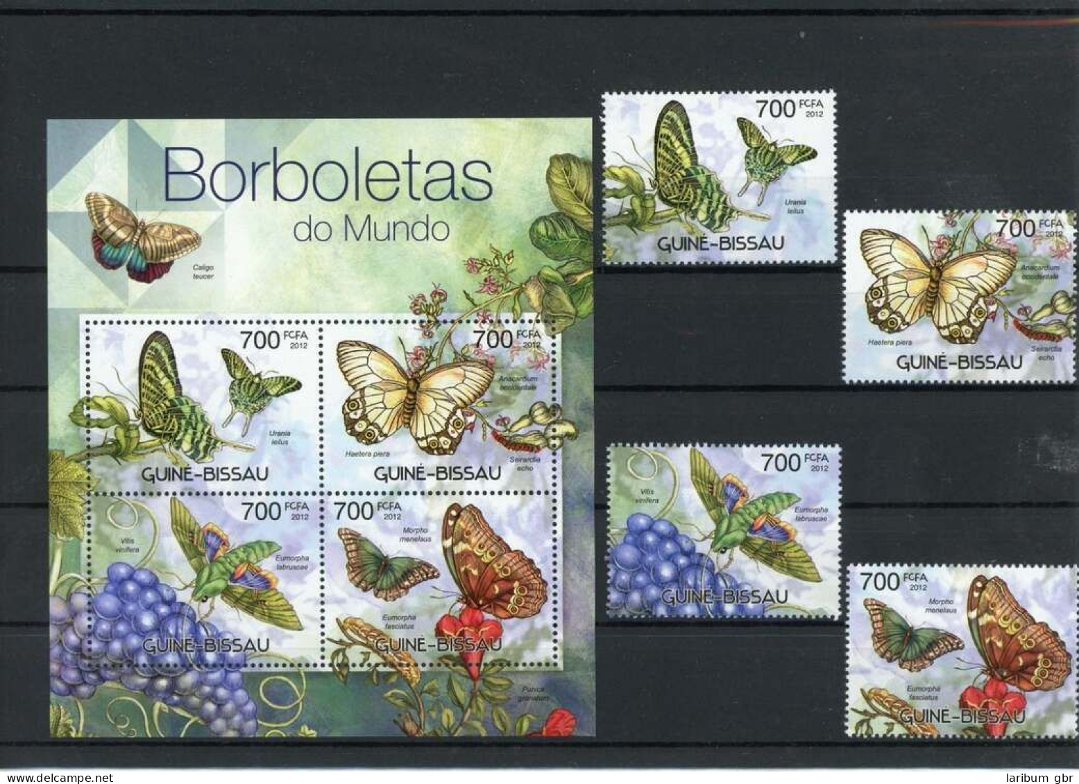 Guinea Bissau 5887-5890, Block 1040 Postfrisch Schmetterling #JU275 - Guinea-Bissau
