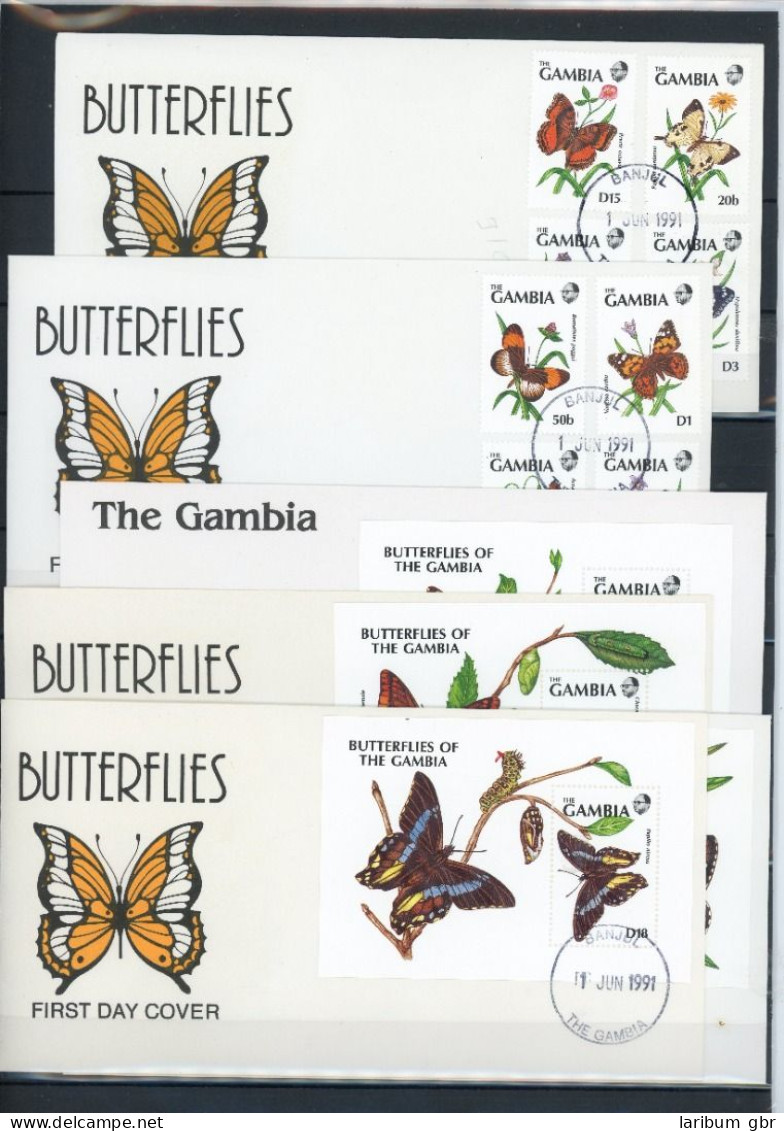 Gambia 1164-1171, Block 112-115 Schmetterling Ersttagesbrief/FDC #JW646 - Gambia (1965-...)