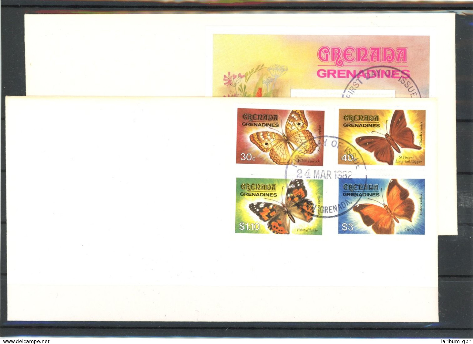Grenada/ Grenadinen 490-493 Schmetterling Ersttagesbrief/FDC #JU306 - Anguilla (1968-...)