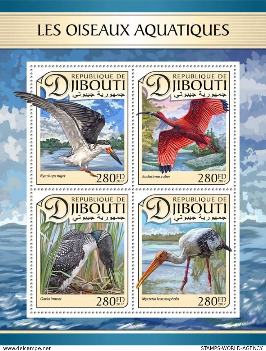 ( 250 23) - 2017- DJIBOUTI - WATER BIRDS                4V  MNH** - Andere & Zonder Classificatie