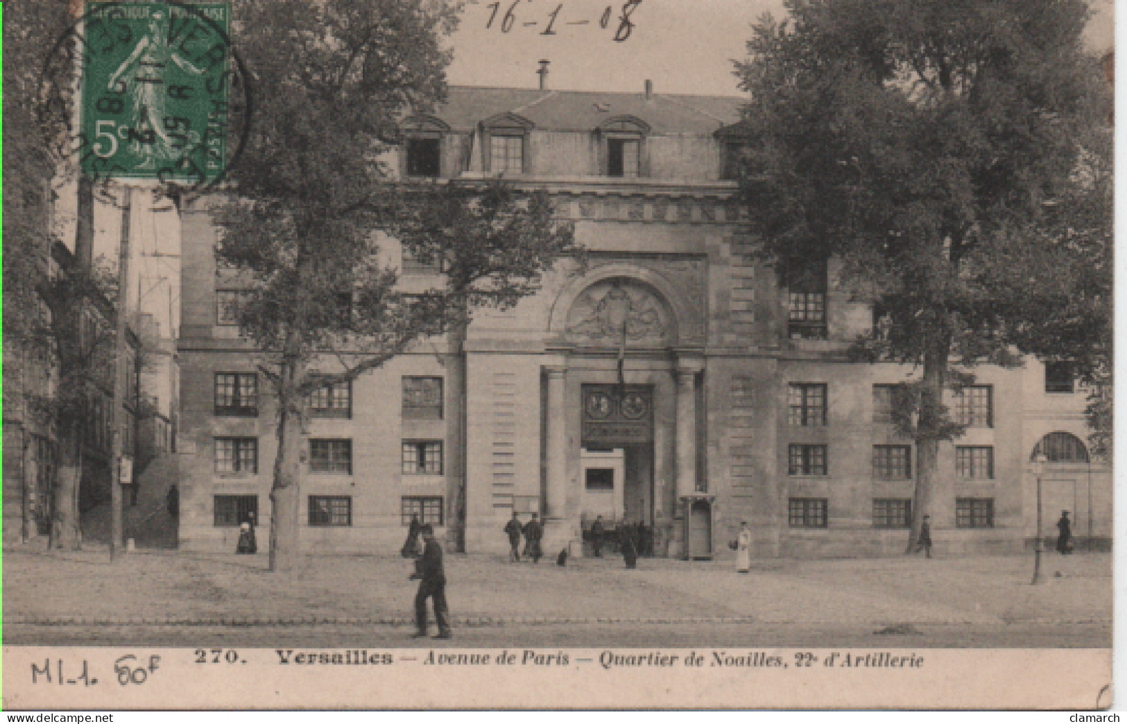 YVELINES-Versailles-Avenue De Paris-Quartier De Noailles, 22è D'Artillerie - 270 - Boulogne Sur Mer