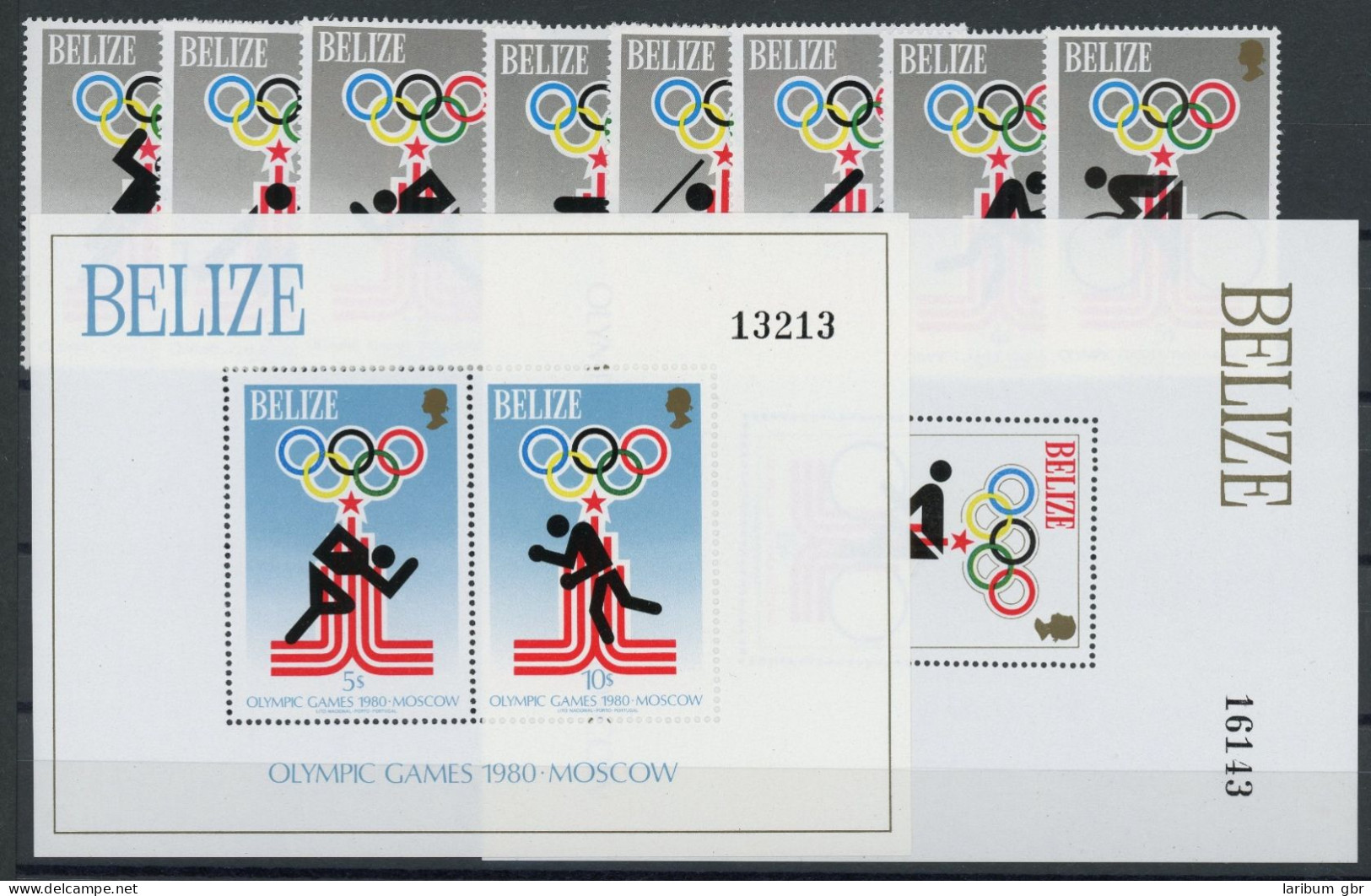 Belize 432-439 + Bl. 10-11 Postfrisch Olympia 1980 Moskau #JR897 - Belize (1973-...)