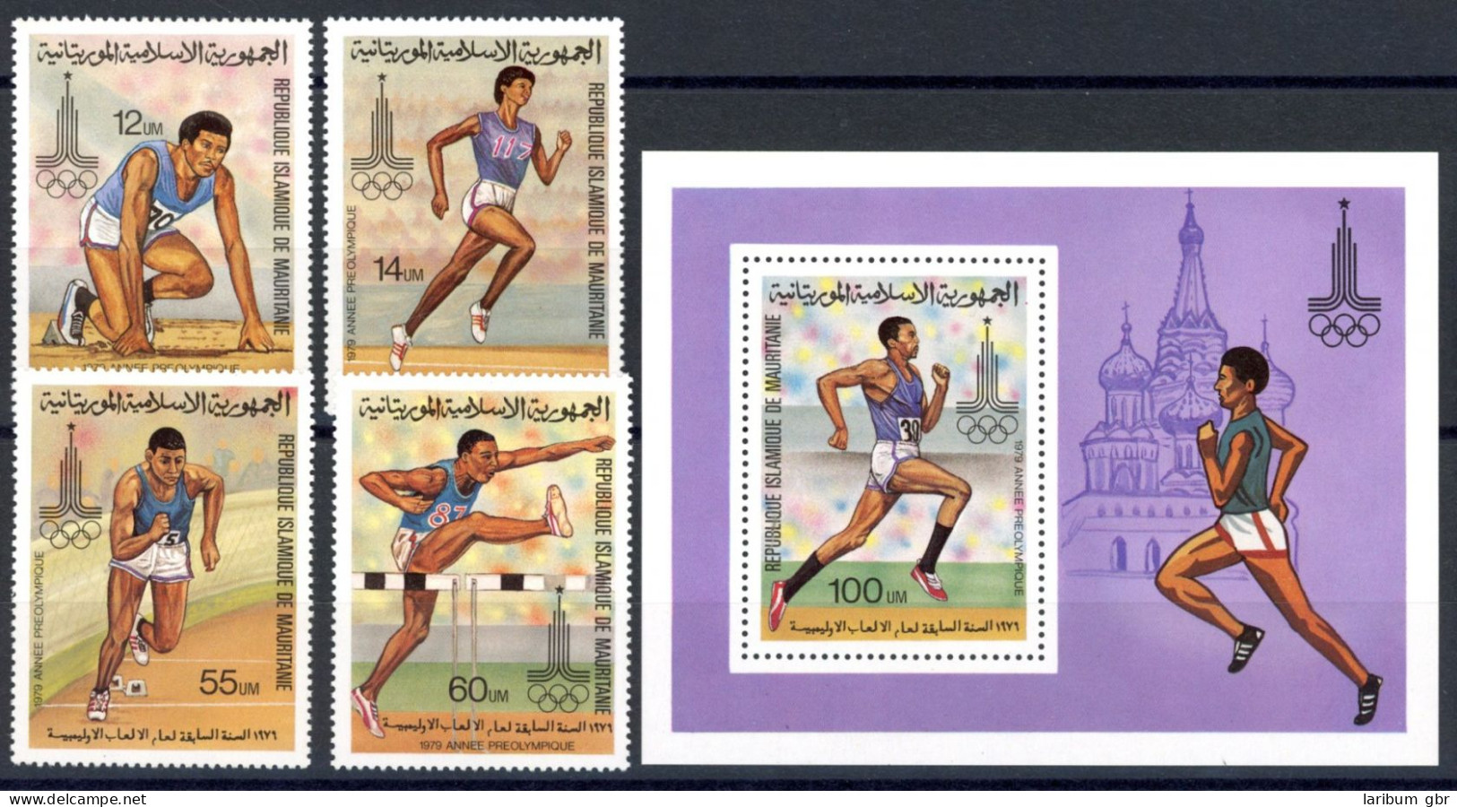 Mauretanien 652-655 + Bl. 26 Postfrisch Olympia 1980 Moskau #JR959 - Mauritania (1960-...)