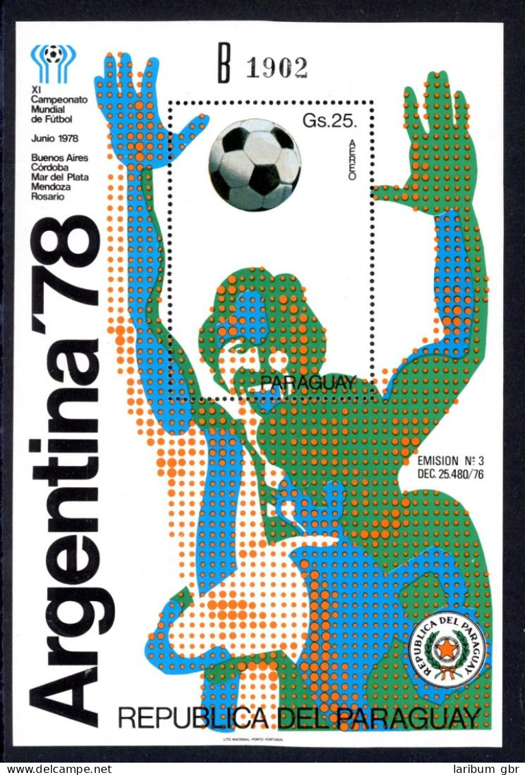 Paraguay Block 324 Postfrisch Fußball WM 1978 #JR979 - Paraguay