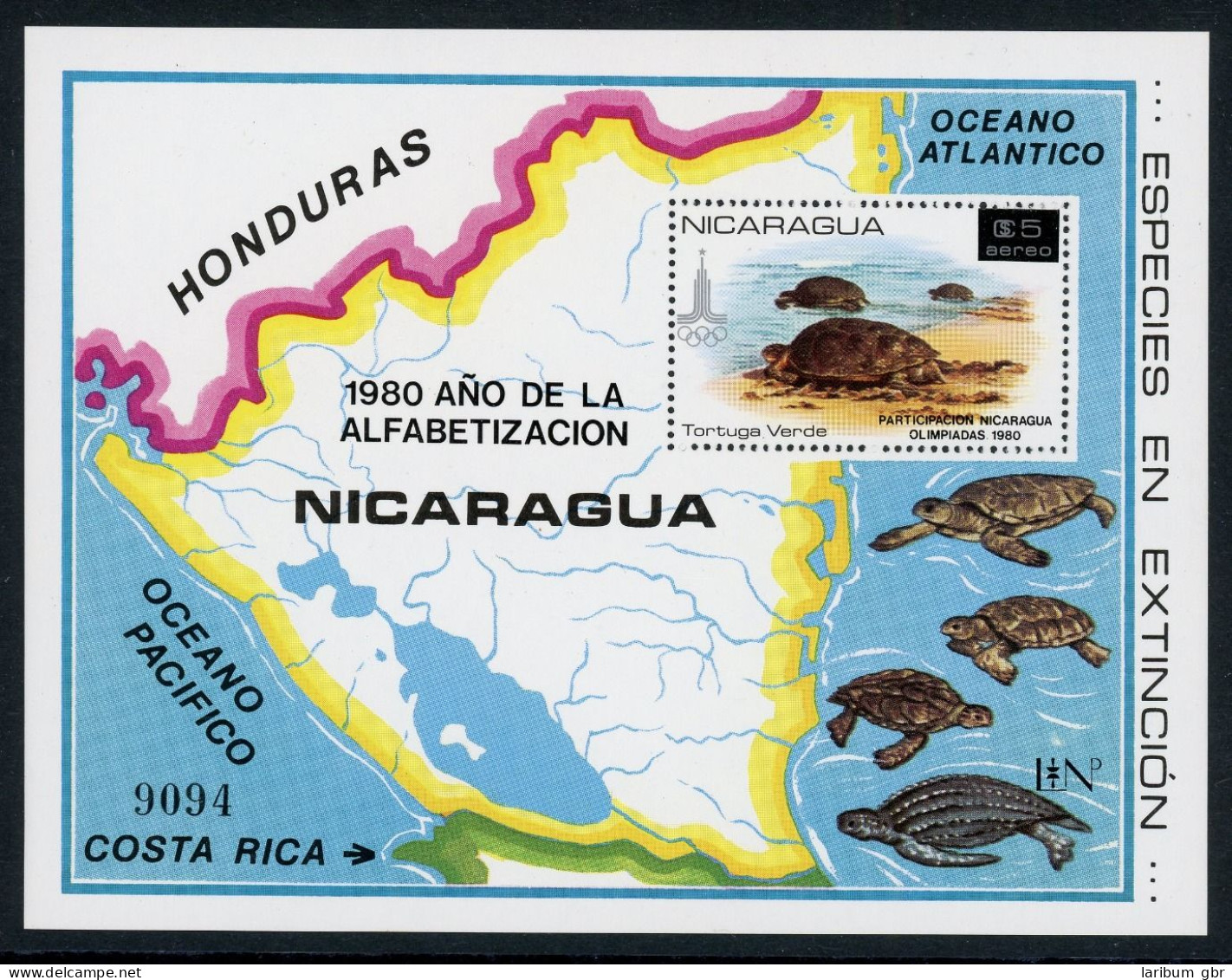 Nicaragua Block 136 Postfrisch Olympia 1980 Lake Placid / Moskau #JR925 - Nicaragua