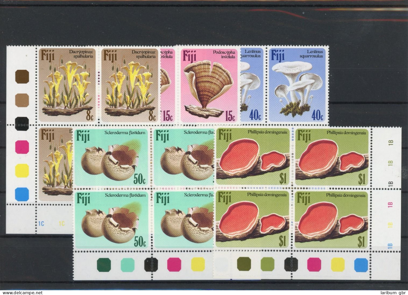 Fidschi Inseln Viererblock 494-498 Postfrisch Pilze #JO699 - Cookeilanden